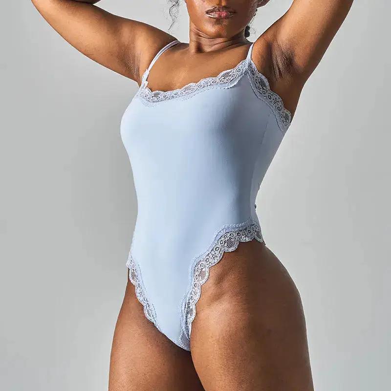 LACE THONG BODYSUIT in stock Foreign Trade Explosions Lace Lace Sling Bodice Beauty Body Shaping Clothes by Dropshipman