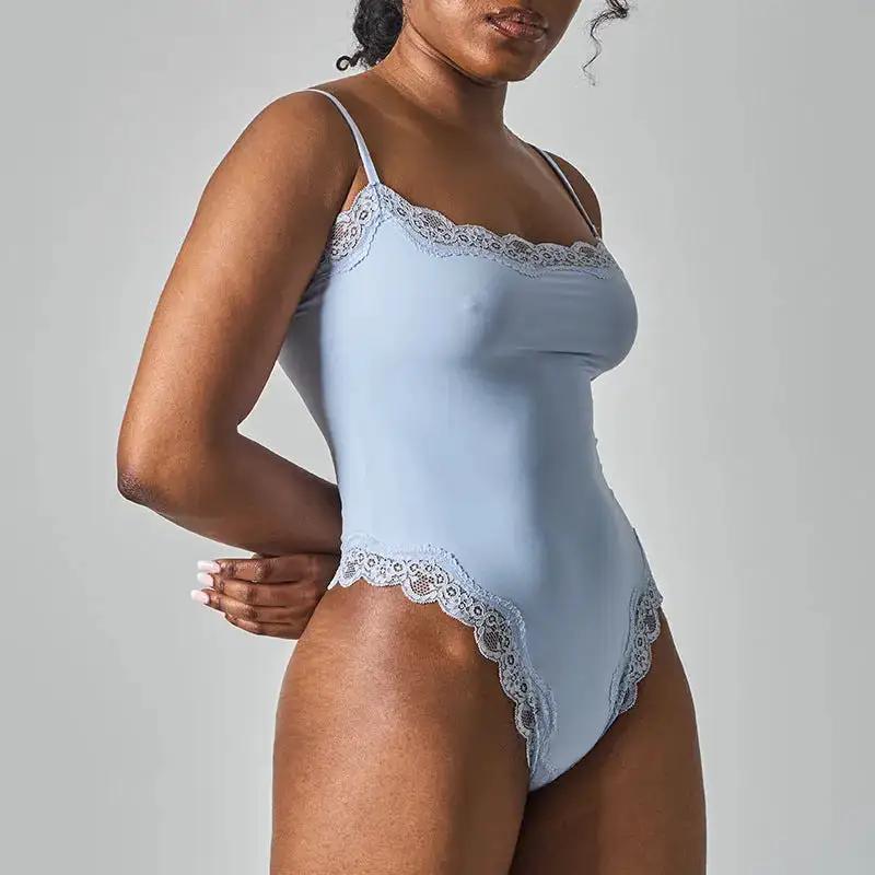 LACE THONG BODYSUIT in stock Foreign Trade Explosions Lace Lace Sling Bodice Beauty Body Shaping Clothes by Dropshipman