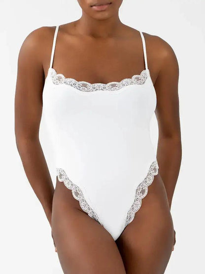 LACE THONG BODYSUIT in stock Foreign Trade Explosions Lace Lace Sling Bodice Beauty Body Shaping Clothes by Dropshipman