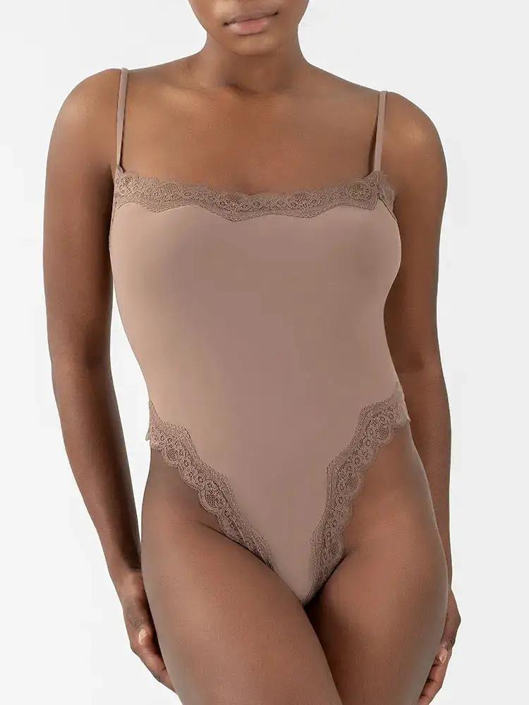 LACE THONG BODYSUIT in stock Foreign Trade Explosions Lace Lace Sling Bodice Beauty Body Shaping Clothes by Dropshipman