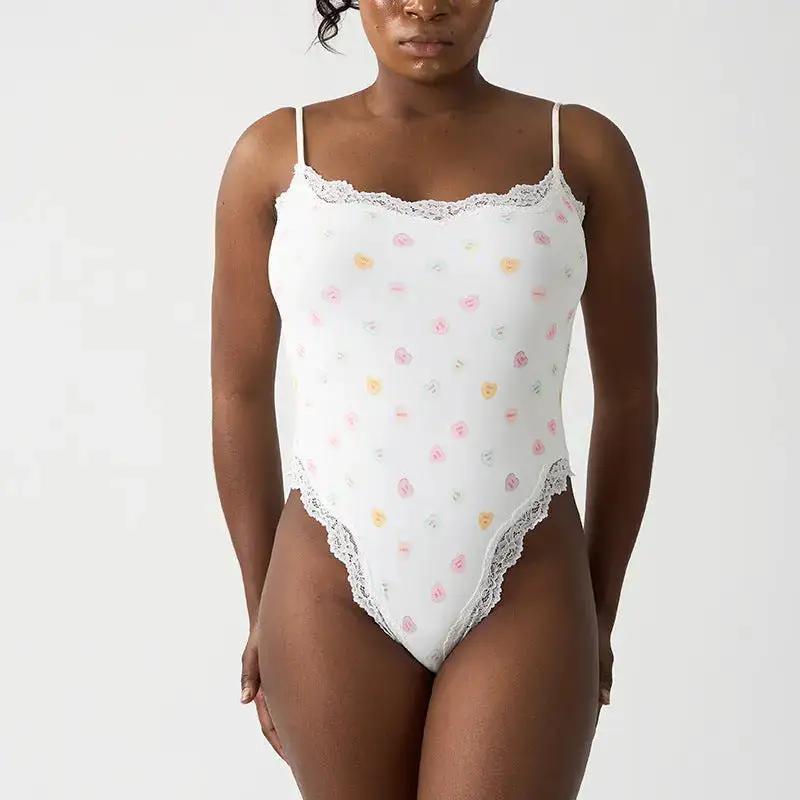 LACE THONG BODYSUIT in stock Foreign Trade Explosions Lace Lace Sling Bodice Beauty Body Shaping Clothes by Dropshipman