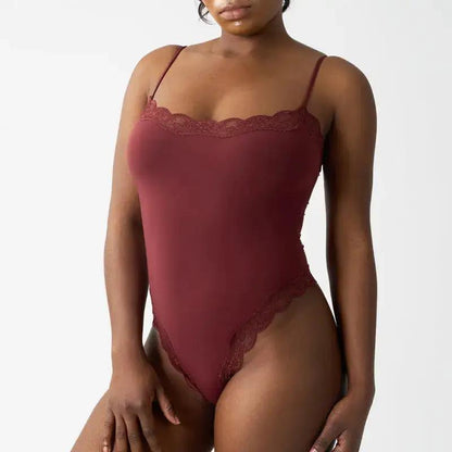 LACE THONG BODYSUIT in stock Foreign Trade Explosions Lace Lace Sling Bodice Beauty Body Shaping Clothes by Dropshipman