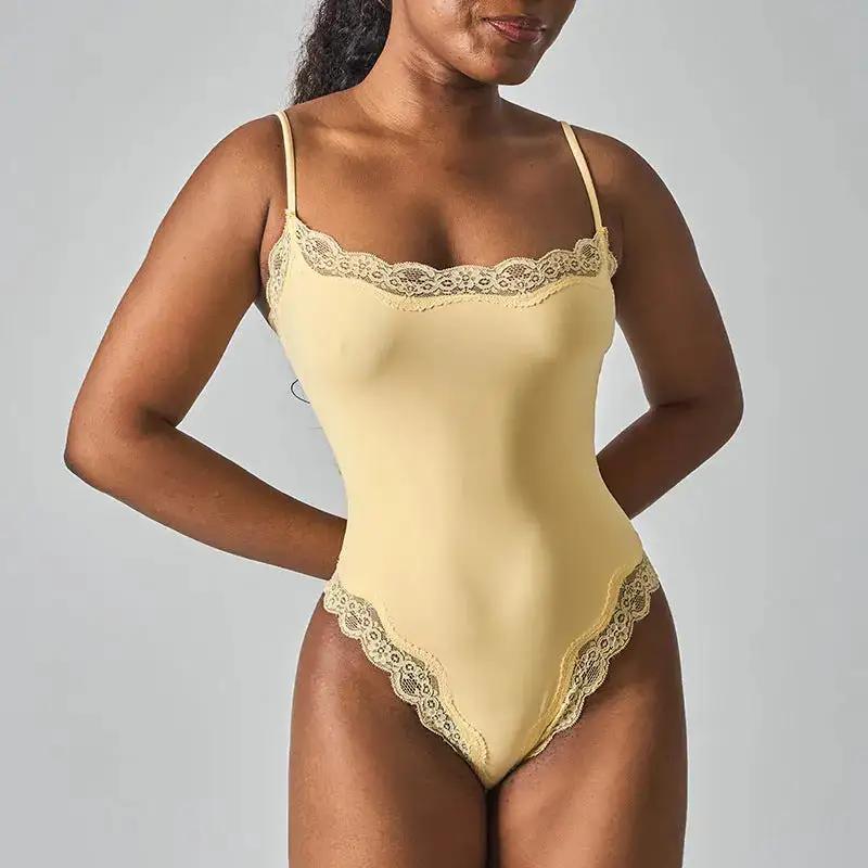 LACE THONG BODYSUIT in stock Foreign Trade Explosions Lace Lace Sling Bodice Beauty Body Shaping Clothes by Dropshipman