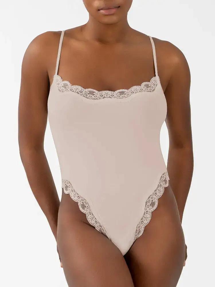LACE THONG BODYSUIT in stock Foreign Trade Explosions Lace Lace Sling Bodice Beauty Body Shaping Clothes by Dropshipman