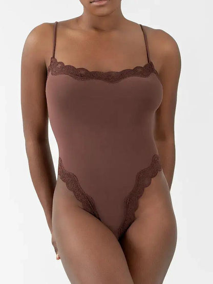 LACE THONG BODYSUIT in stock Foreign Trade Explosions Lace Lace Sling Bodice Beauty Body Shaping Clothes by Dropshipman