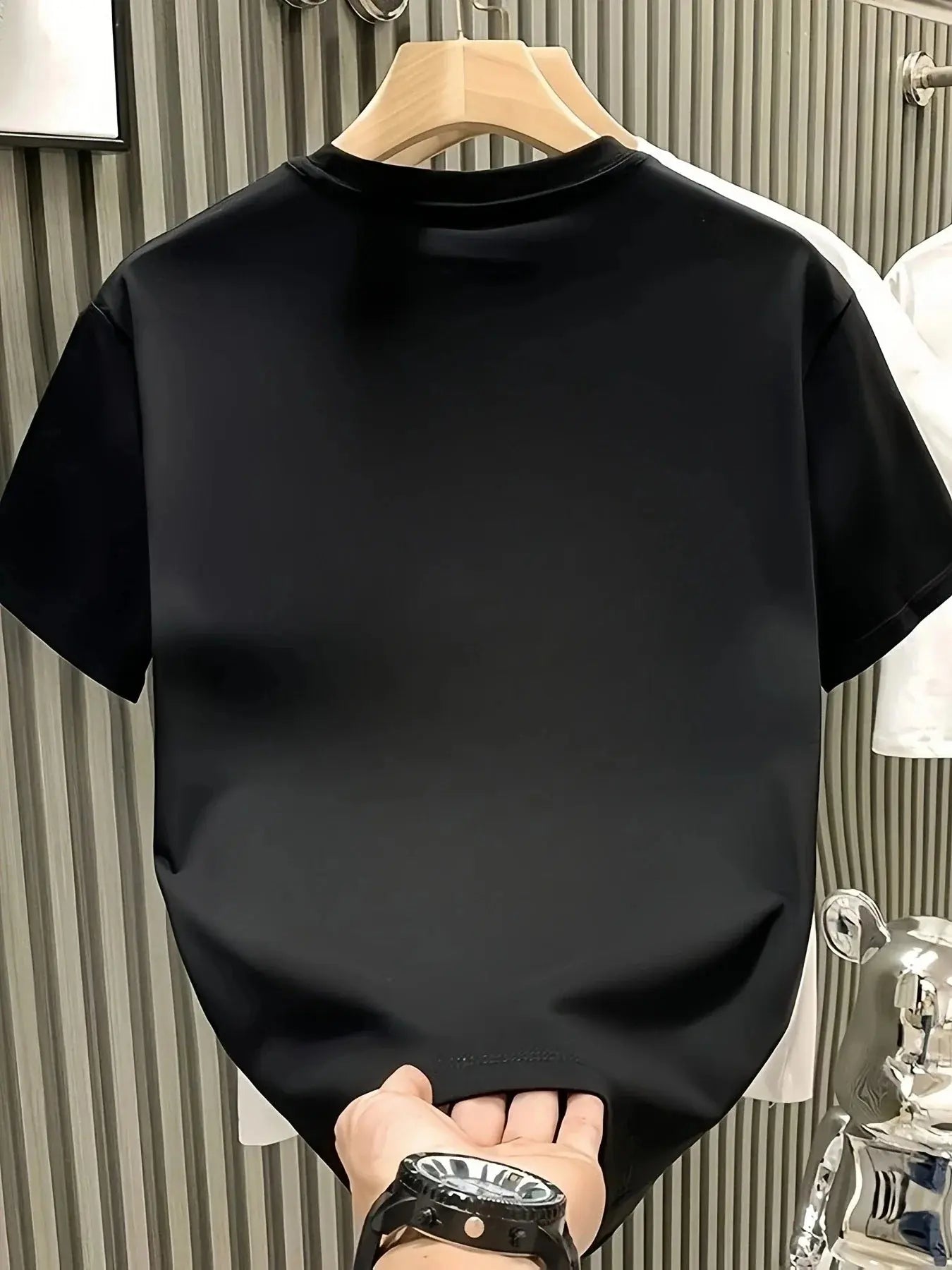 Shopezra L.L.C. 2026 model unisex 100% cotton T-shirt with short sleeves, ideal for casual wear and daily exercise.
