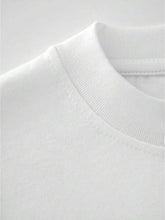 Men New Summer White 100% Cotton Loose-fitting T-shirt with Penguin Text Pattern Short-sleeved Round-neck Design Simple Style SHOPEZRA L.L.C.
