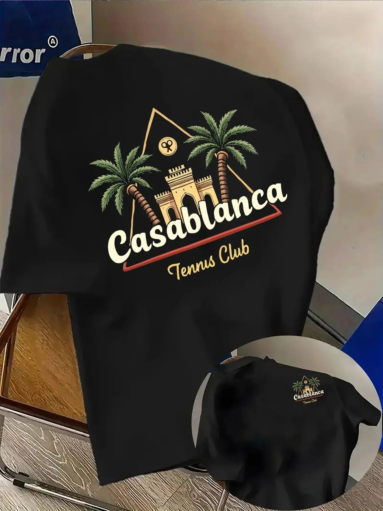 Palm Tree and Moroccan Building Print on Premium Soft 100% Cotton Men&