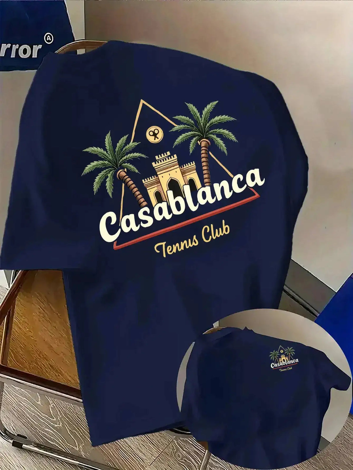 Palm Tree and Moroccan Building Print on Premium Soft 100% Cotton Men&