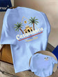 Palm Tree and Moroccan Building Print on Premium Soft 100% Cotton Men&