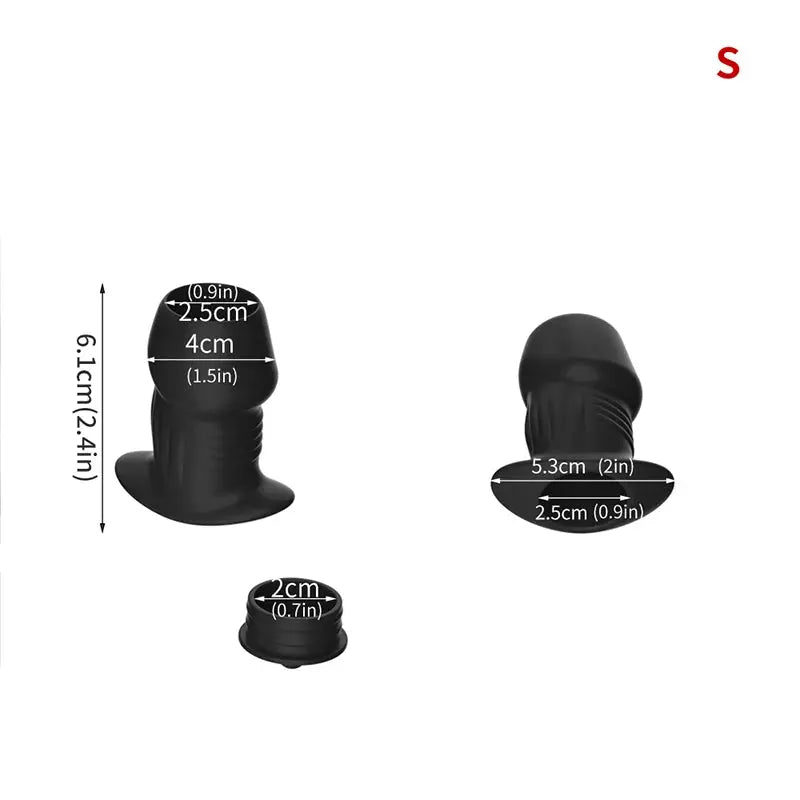 Hollow anal dildo and prostate massager by SHOPEZRA L.L.C. for adults, featuring a realistic design for anal stimulation and pleasure.