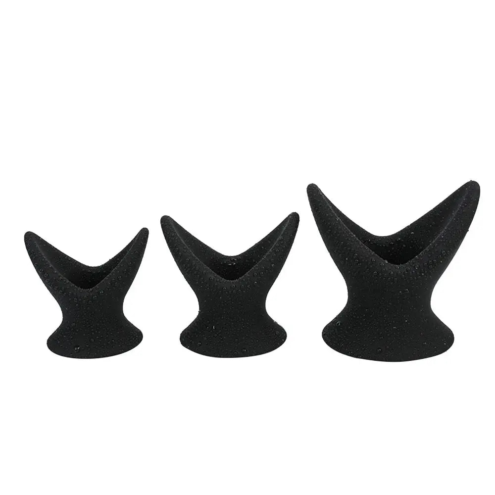 Soft silicone dildo and anal butt plug with hollow design, prostate massager, and enema speculum for adult novelty use.