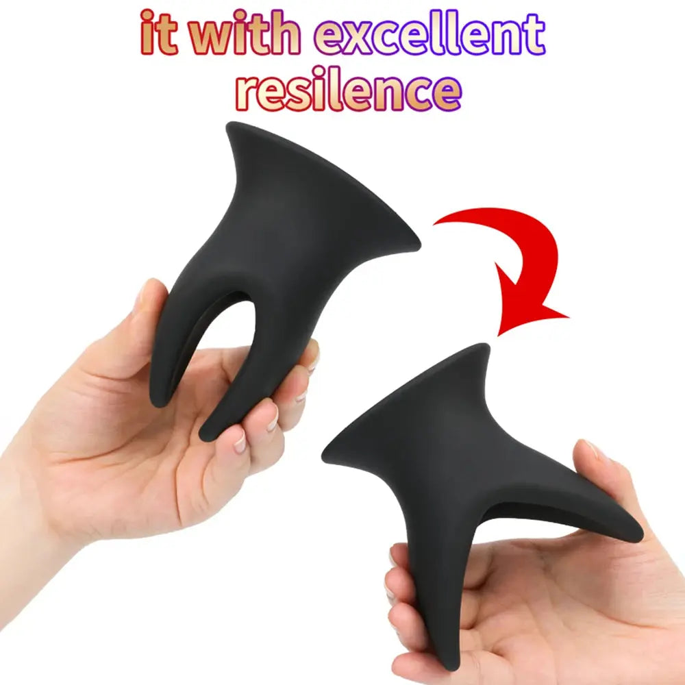 Soft silicone anal dildo and butt plug with hollow design, enema speculum, and prostate massager for adult pleasure for women and men.