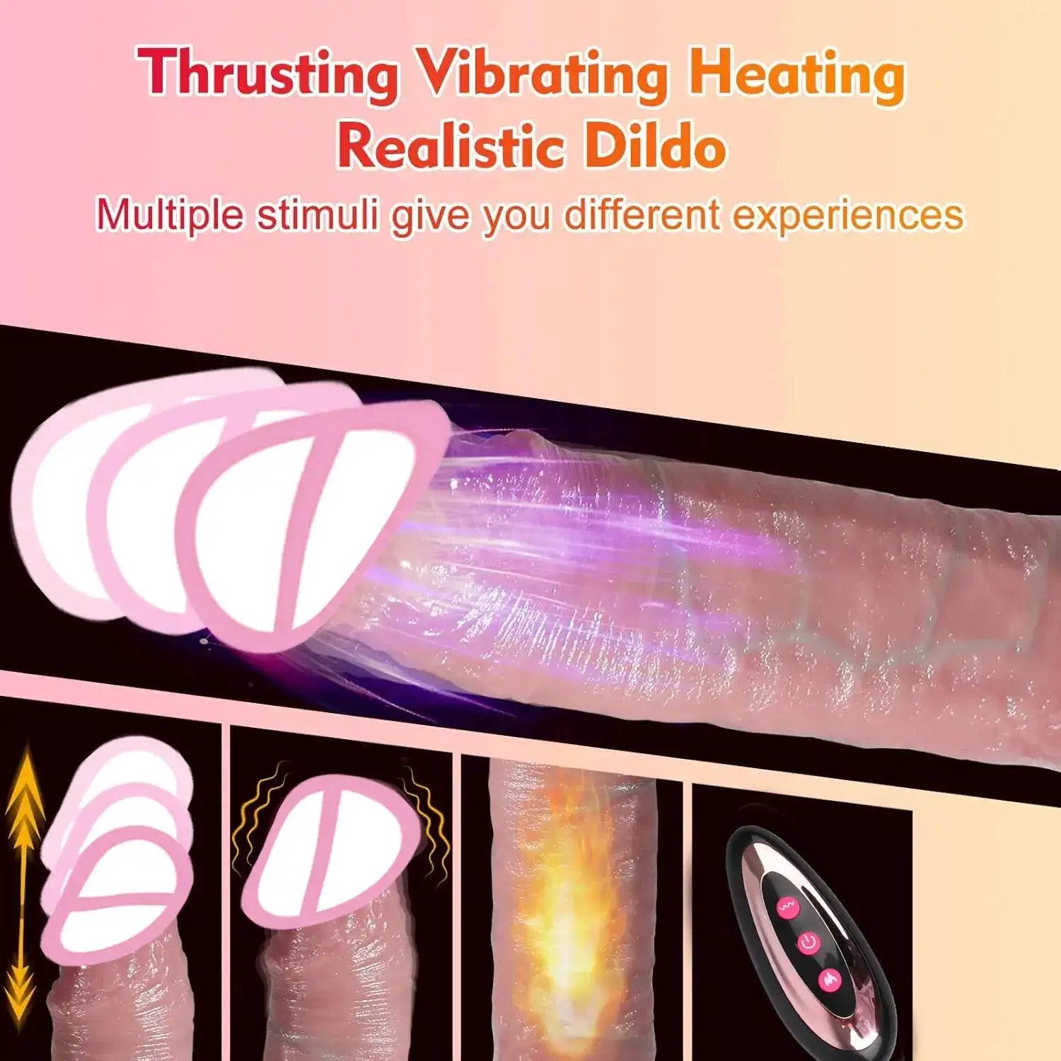 Rotating Sex Machine Dildo Sexy Adult Toy Vibrator For Women Automatic Thrusting Realistic Dildo Vibrator Remote Control Heating by Dropshipman