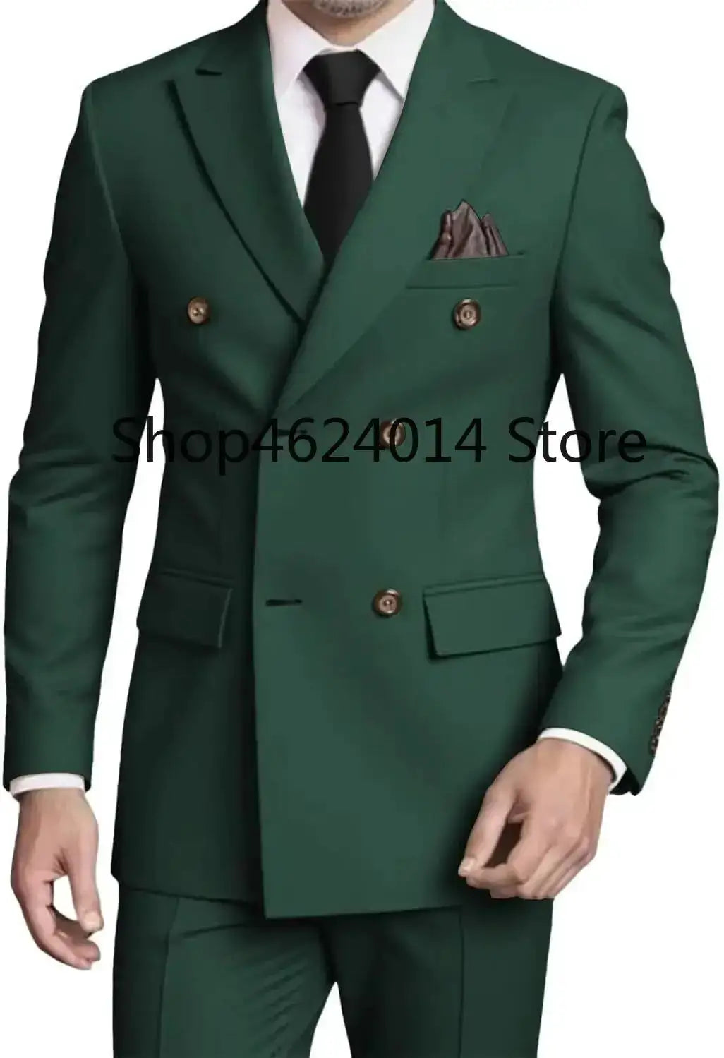 Suits for Men Slim Fit 2 Piece, Mens Double Breasted Suit Tuxedo for Men Wedding Business Prom Formal Suits by Dropshipman