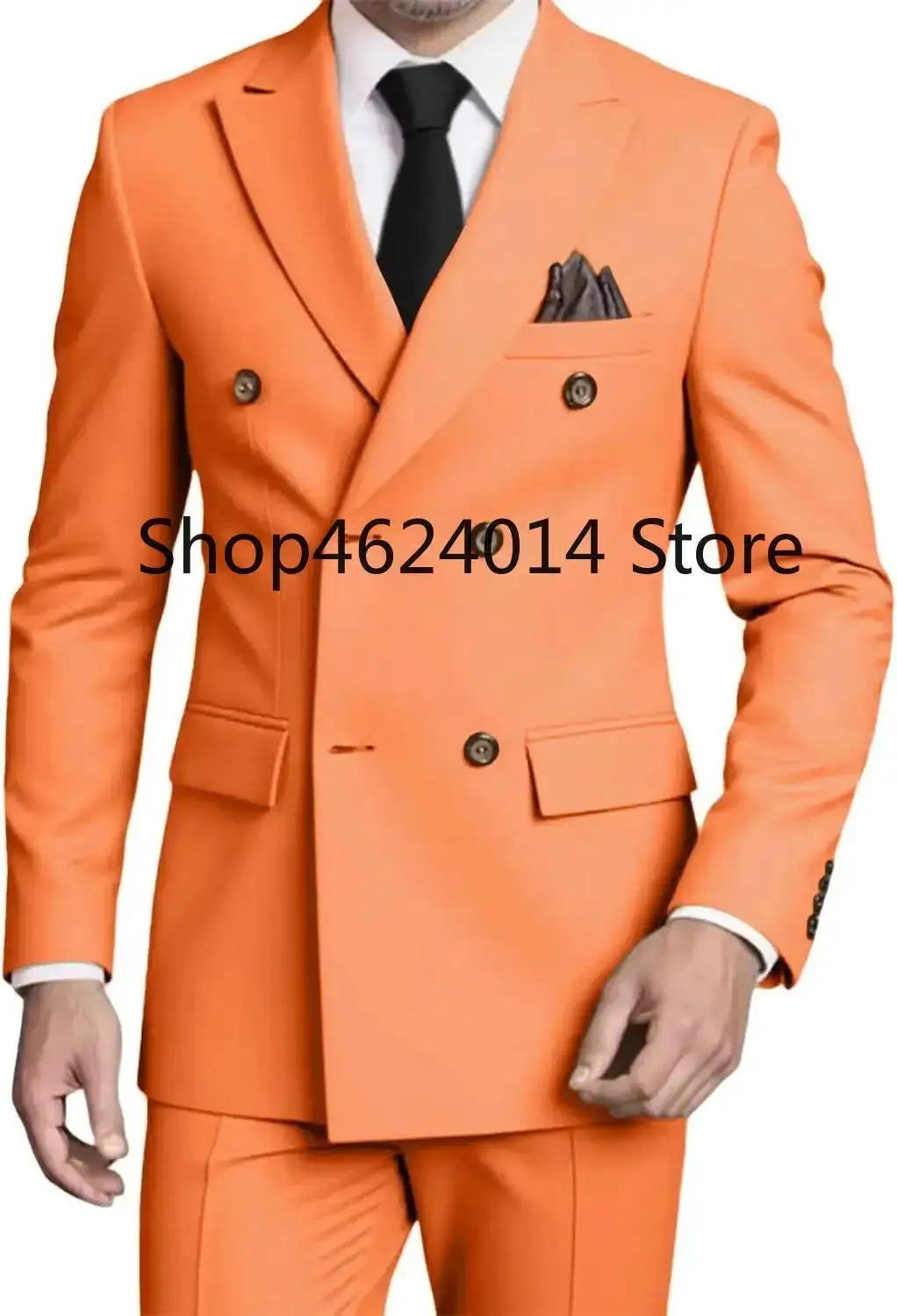 Suits for Men Slim Fit 2 Piece, Mens Double Breasted Suit Tuxedo for Men Wedding Business Prom Formal Suits by Dropshipman