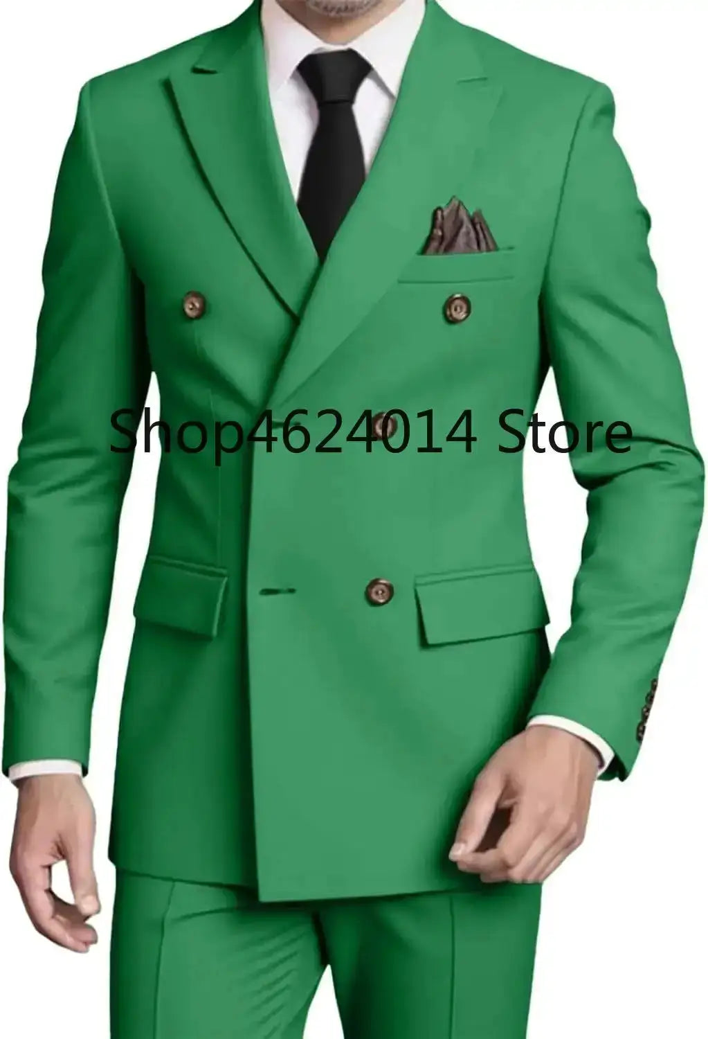 Suits for Men Slim Fit 2 Piece, Mens Double Breasted Suit Tuxedo for Men Wedding Business Prom Formal Suits by Dropshipman