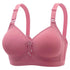 New Large Size No Rims Sweat-Absorbent Breathable Beautiful Back No Rims Push-Up Bra Top-Up Adjustable Underwear for Women by Dropshipman