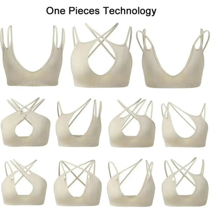 New sports underwear multiple wearing methods French seamless big backless underwear thin U-shaped beauty back bra by Dropshipman
