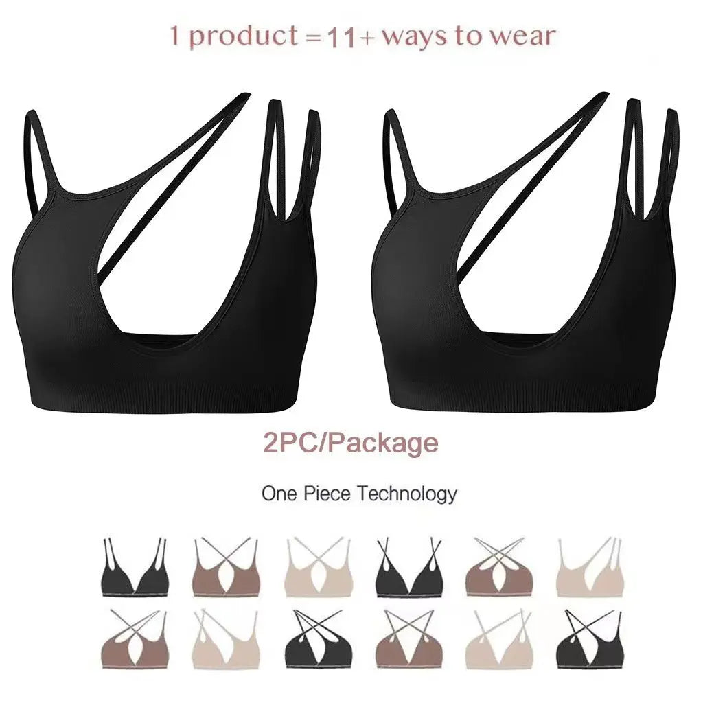 New sports underwear multiple wearing methods French seamless big backless underwear thin U-shaped beauty back bra SHOPEZRA L.L.C.