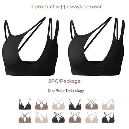 New sports underwear multiple wearing methods French seamless big backless underwear thin U-shaped beauty back bra by Dropshipman