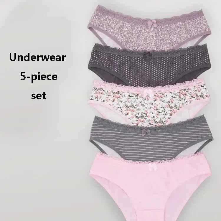 Shopezra L.L.C. women's pure cotton mid-waist triangle underwear pack with multi-size European and American styles, suitable for sports and plus size.