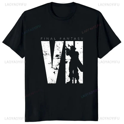 Japan Game Final Fantasy Creative Printed Cloud Strife Tshirt VII Remake Harajuku Anime Man T-shirt Causal Hipster Comfort Tees SHOPEZRA L.L.C.