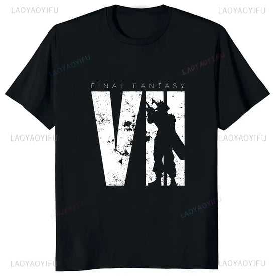 Japan Game Final Fantasy Creative Printed Cloud Strife Tshirt VII Remake Harajuku Anime Man T-shirt Causal Hipster Comfort Tees SHOPEZRA L.L.C.