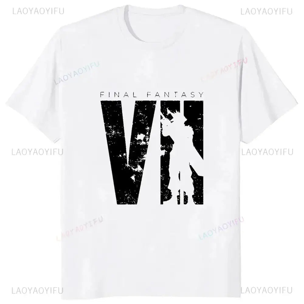 Japan Game Final Fantasy Creative Printed Cloud Strife Tshirt VII Remake Harajuku Anime Man T-shirt Causal Hipster Comfort Tees by Dropshipman