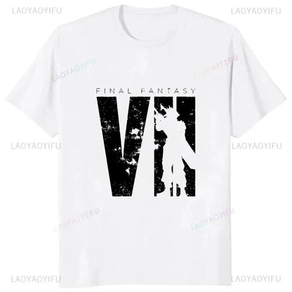 Japan Game Final Fantasy Creative Printed Cloud Strife Tshirt VII Remake Harajuku Anime Man T-shirt Causal Hipster Comfort Tees by Dropshipman