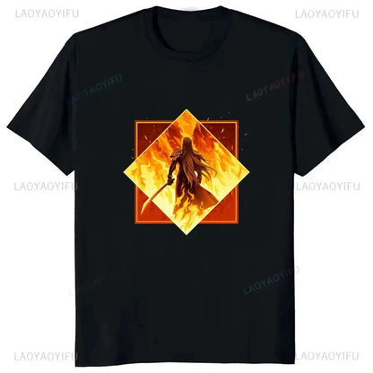 Japan Game Final Fantasy Creative Printed Cloud Strife Tshirt VII Remake Harajuku Anime Man T-shirt Causal Hipster Comfort Tees by Dropshipman