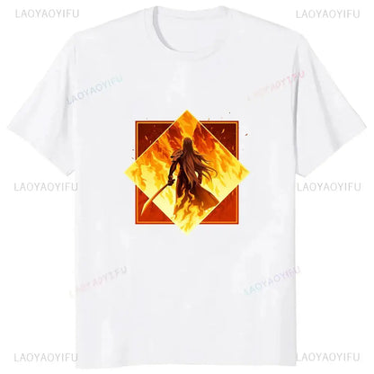 Japan Game Final Fantasy Creative Printed Cloud Strife Tshirt VII Remake Harajuku Anime Man T-shirt Causal Hipster Comfort Tees by Dropshipman