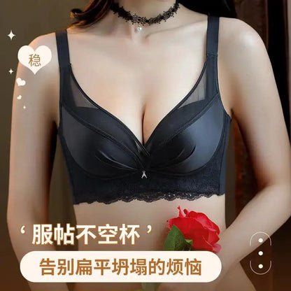 Seamless Satin Mesh Underwear Women&