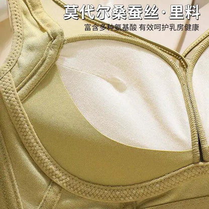 Seamless Satin Mesh Underwear Women&