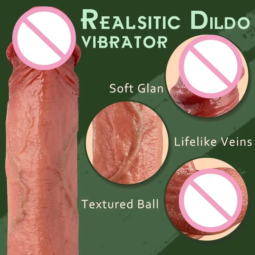 White SHOPEZRA L.L.C. remote control vibrating dildo with telescopic and heating features for clitoral and vaginal stimulation.