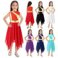 Teen Girls Modern Lyrical Ballroom Dance Performance Costume Sleeveless Asymmetrical Hem Dress Church Choir Worship Robe Gown SHOPEZRA L.L.C.