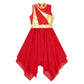 Teen Girls Modern Lyrical Ballroom Dance Performance Costume Sleeveless Asymmetrical Hem Dress Church Choir Worship Robe Gown SHOPEZRA L.L.C.