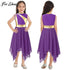 Teen Girls Modern Lyrical Ballroom Dance Performance Costume Sleeveless Asymmetrical Hem Dress Church Choir Worship Robe Gown by Dropshipman