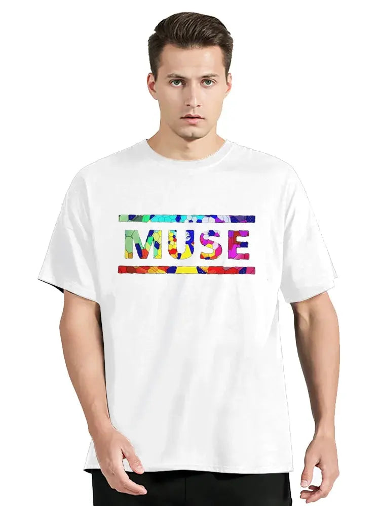 Navy Classic Muse T-Shirt by SHOPEZRA L.L.C. featuring vintage-inspired graphic design, oversized fit, men's casual graphic tee.