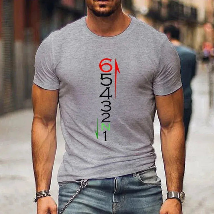 T Shirts Men Clothing 1N23456 Motorcycle Gear Biker Print T-shirts Casual Men&