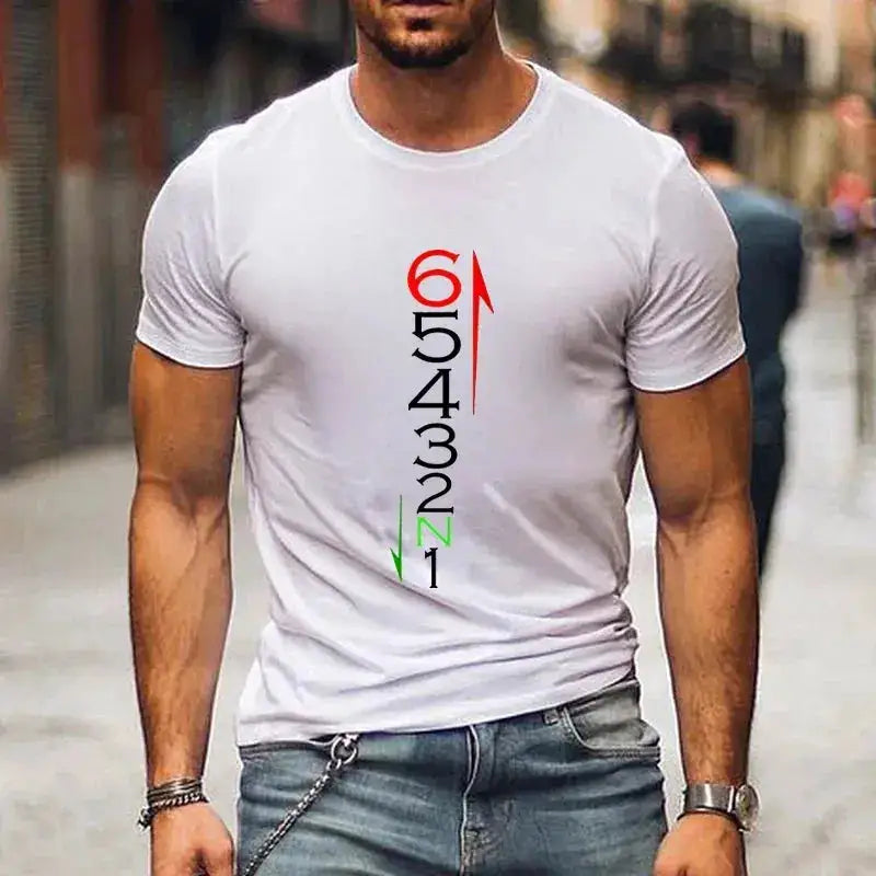T Shirts Men Clothing 1N23456 Motorcycle Gear Biker Print T-shirts Casual Men&