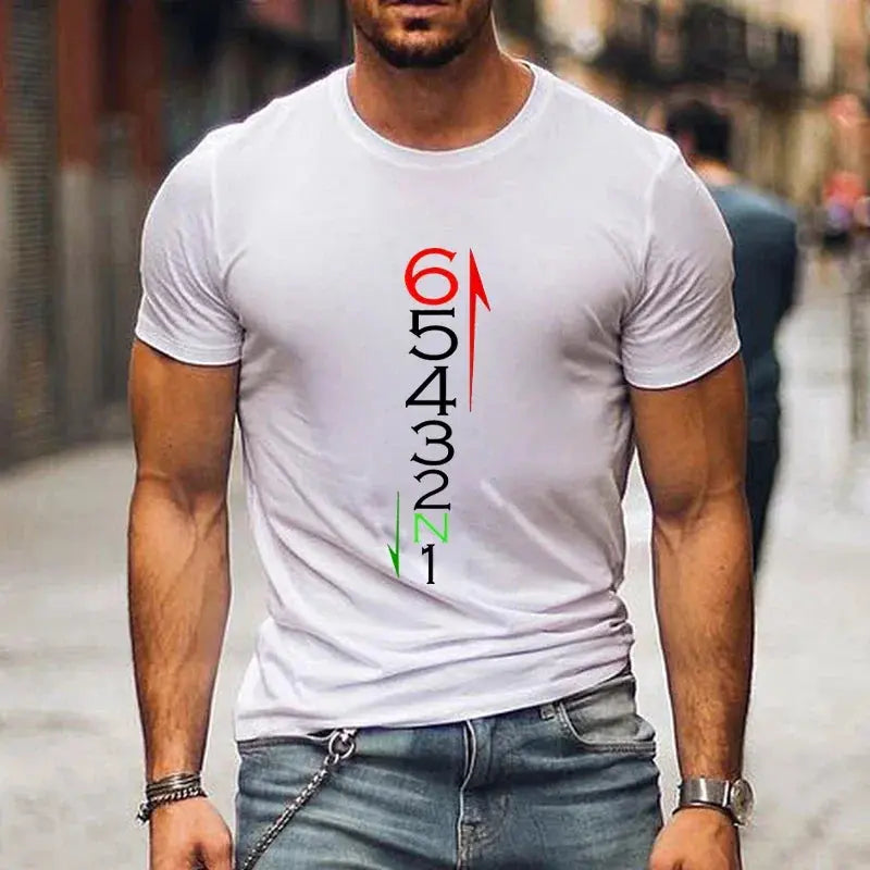 T Shirts Men Clothing 1N23456 Motorcycle Gear Biker Print T-shirts Casual Men&
