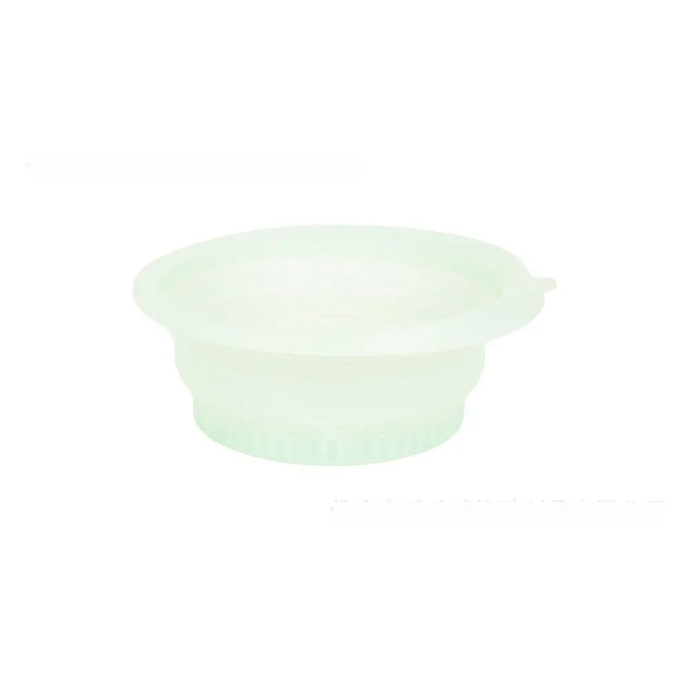 Collapsible silicone ice basin for spa treatments, flexible design for refreshing ice facials and self-care.