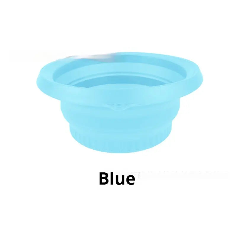 Green collapsible silicone ice basin by SHOPEZRA L.L.C., 27x26x3.5cm, showing its flexible, foldable design for cooling and storage.