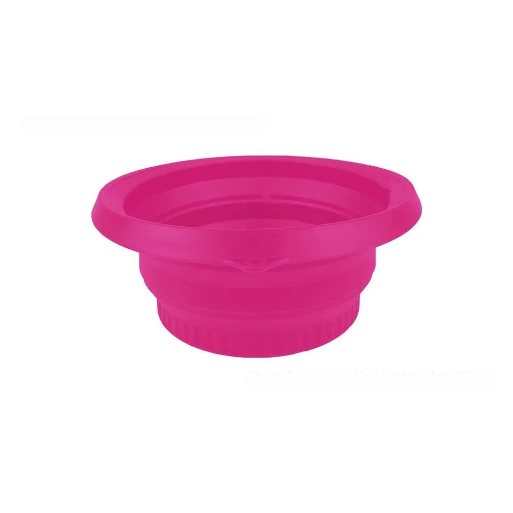 Green collapsible silicone ice basin by SHOPEZRA L.L.C., 27x26x3.5cm, shown collapsed and expanded for versatile use.