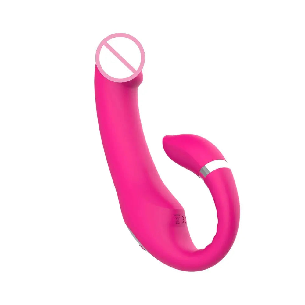 Double dildo and G-spot vibrator for women with heating function, clitoral stimulator, and anal vibrators for adult pleasure.