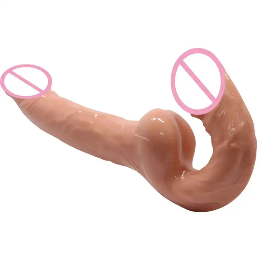 Silicone Dildo Dual Lesbian Wear Strapless Double Dildo Vibrator Couple Sex Toys Strap on Dildo G-spot Flirting Penis Anal 18 by Dropshipman