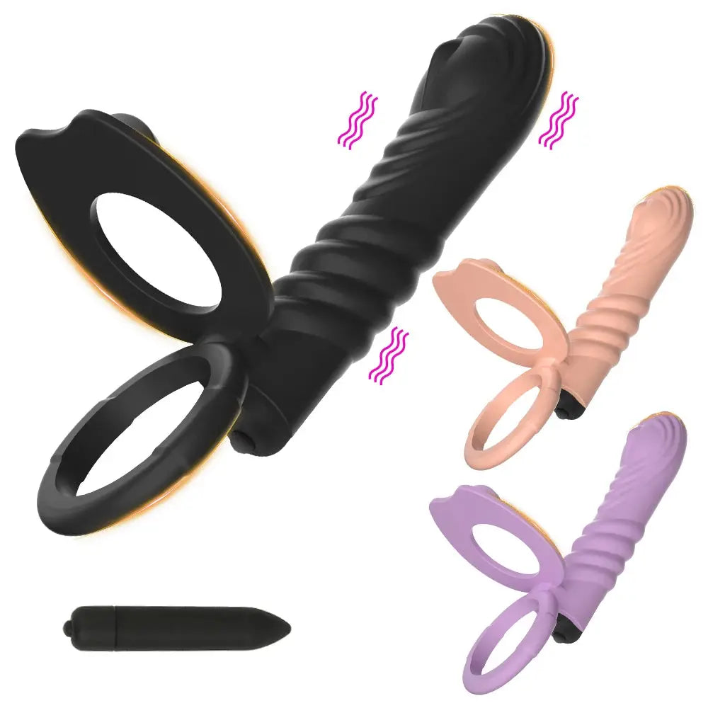 SHOPEZRA L.L.C. dildo penis vibrator with anal beads, butt plug, sex ring, prostate massager, and female masturbator for adults
