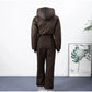Women  Fur Collar Hooded Skiwear Fashion Solid Thicken Zipper High Waist Slim Outdoor Overalls Jumpsuit  Lady Winter Outwear SHOPEZRA L.L.C.