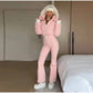 Women  Fur Collar Hooded Skiwear Fashion Solid Thicken Zipper High Waist Slim Outdoor Overalls Jumpsuit  Lady Winter Outwear SHOPEZRA L.L.C.
